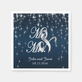 Guardanapo De Papel Casamento Charming Star Struck | Azul Marinho
