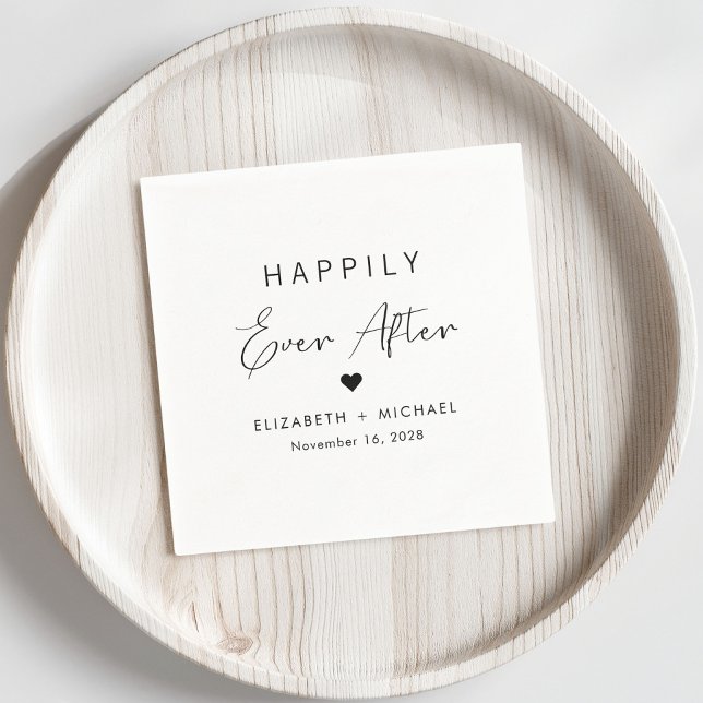 Guardanapo De Papel Casamento Chic Felizes para Sempre (Criador carregado)