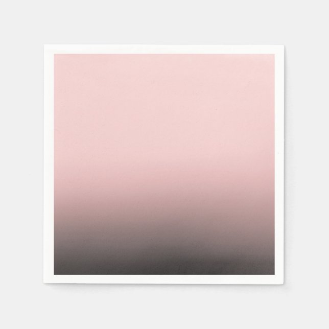 Guardanapo De Papel Casamento Chic Moderno de Forno Rosa e Negro (Frente)