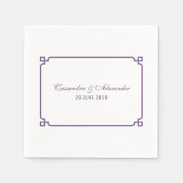 Guardanapo De Papel Casamento Chic Purple Deco
