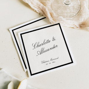 Guardanapo De Papel Casamento Clássico Caligrafia Dinheiro Antigo