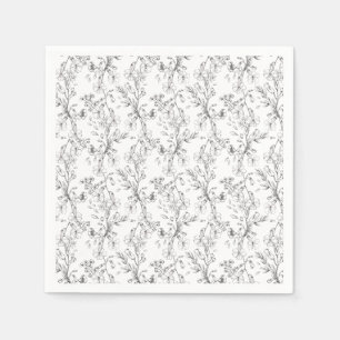 Guardanapo De Papel Casamento Clássico de Florais Botânicos