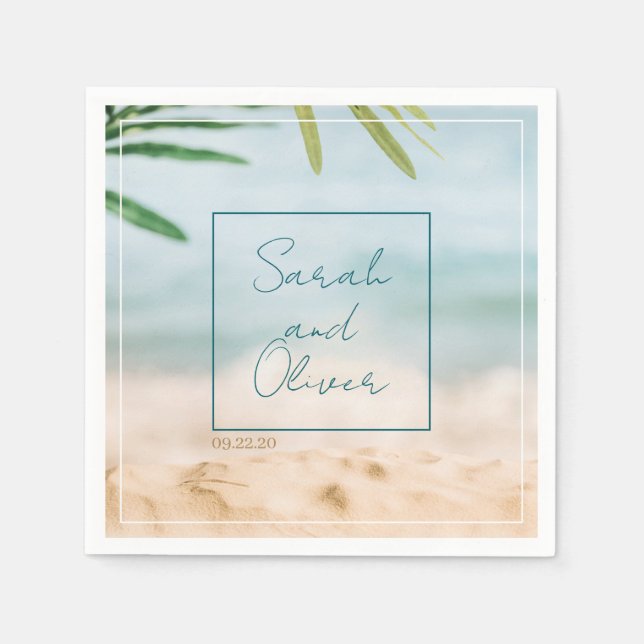 Guardanapo De Papel Casamento clássico de verão (Frente)