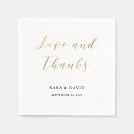 Guardanapo De Papel Casamento Clássico Dourado Glamorous Faux