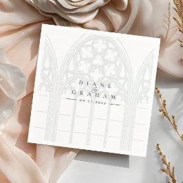 Guardanapo De Papel Casamento Clássico Gótico Elegante Verde Ardósia P