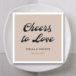 Guardanapo De Papel Casamento Clássico Personalizado "Saúde ao Amor"