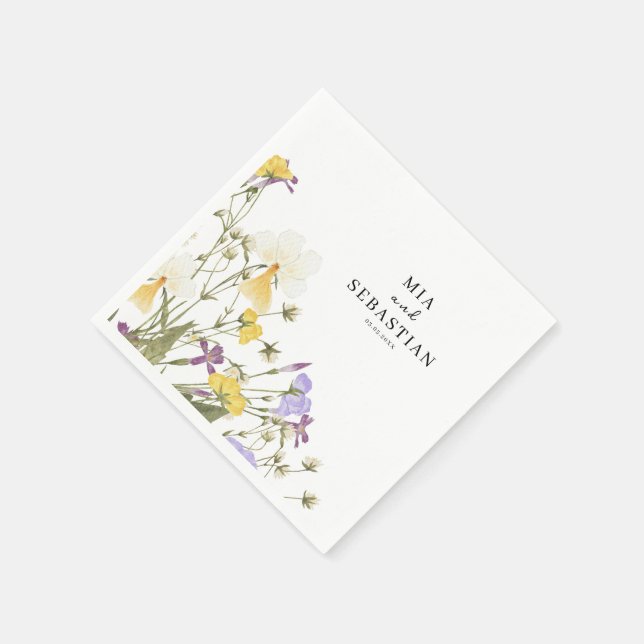 Guardanapo De Papel Casamento com Aquarela Lilac (Canto)