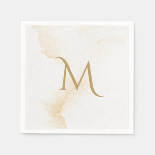 Guardanapo De Papel Casamento com Aquarela Rustic Monogramas Elegante
