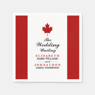 Guardanapo De Papel Casamento com Bandeira Canadense