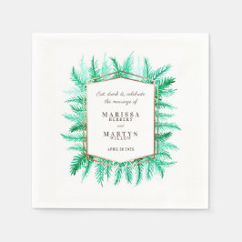 Guardanapo De Papel Casamento com cor de água verde-esverdeada