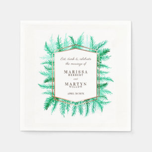 Guardanapo De Papel Casamento com cor de água verde-esverdeada