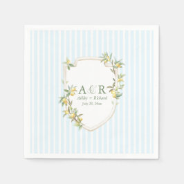 Guardanapo De Papel Casamento com Crista de Limão Mediterrâneo Costeir