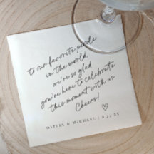 Casamento com estilo de nota de amor manuscrito