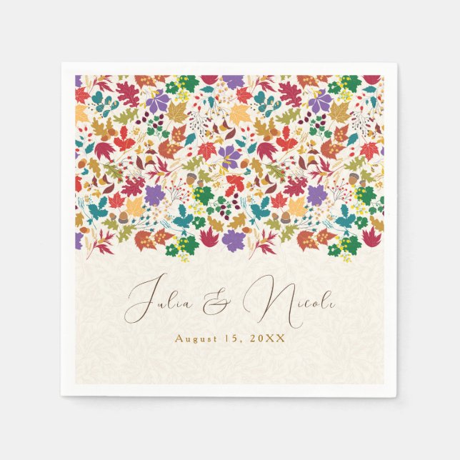 Guardanapo De Papel Casamento com Flor de Prado Amarelo primavera da M (Frente)