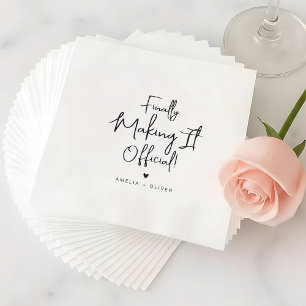 Guardanapo De Papel Casamento com Letra Moderna Finalmente Tornando Of