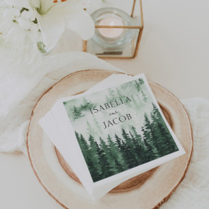 Guardanapo De Papel Casamento com Misty Pine Forest
