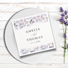Guardanapo De Papel Casamento com padrão de água-forte floral Boho