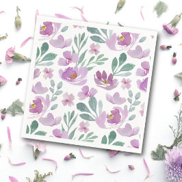Guardanapo De Papel Casamento com padrão floral rosa Boho Blush