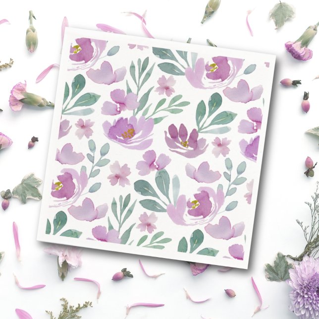Guardanapo De Papel Casamento com padrão floral rosa Boho Blush (Criador carregado)