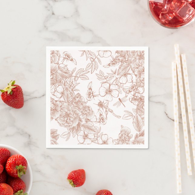 Guardanapo De Papel Casamento com Padrão Toile-De-Jouy  (Insitu)