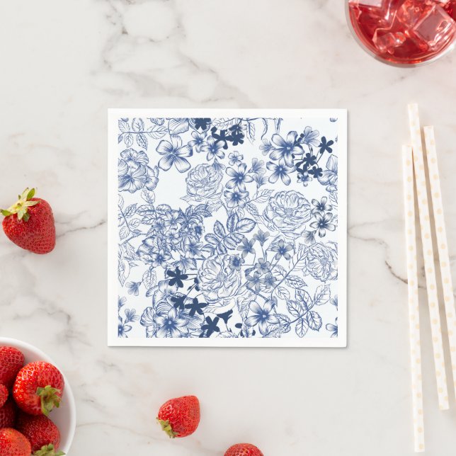 Guardanapo De Papel Casamento com Padrão Toile-De-Jouy  (Insitu)