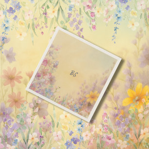 Guardanapo De Papel Casamento com Pastel Wildflower Meadow Barn