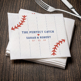 Guardanapo De Papel Casamento com Pinstripe no Baseball Softball Sport