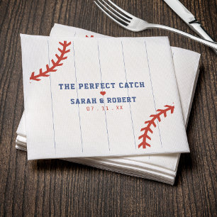 Guardanapo De Papel Casamento com Pinstripe no Baseball Softball Sport