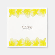 Casamento com Plumeria Frangipani Amarelo