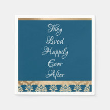 Casamento com Roteiro Dourado em Damasco Azul