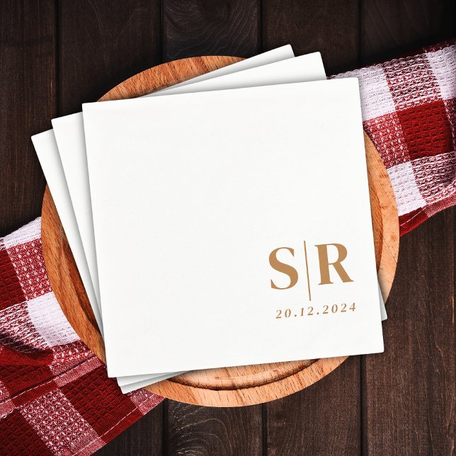 Guardanapo De Papel Casamento com tipografia simples (Criador carregado)