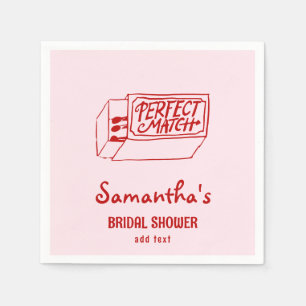 Guardanapo De Papel Casamento Coquette Desenhado à Mão Combinação Perf