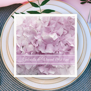 Guardanapo De Papel Casamento cor-de-rosa macio do Hydrangea