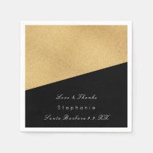 Casamento corporativo de metal negro Dourado mínim