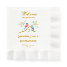 Casamento Cunhado Branco de Aves Brancas Napkins