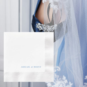 Guardanapo De Papel Casamento Cunhado Personalizado Azul de Sapphire