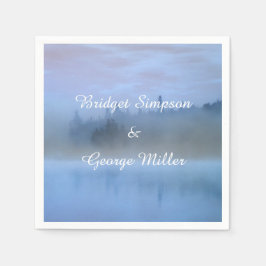 Guardanapo De Papel casamento da floresta azul poeirenta