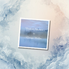 Guardanapo De Papel casamento da floresta azul poeirenta