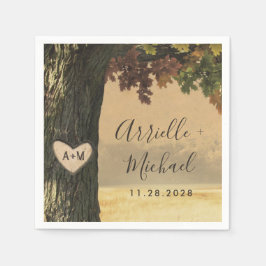 Guardanapo De Papel Casamento da Floresta Russa do País da Árvore de C