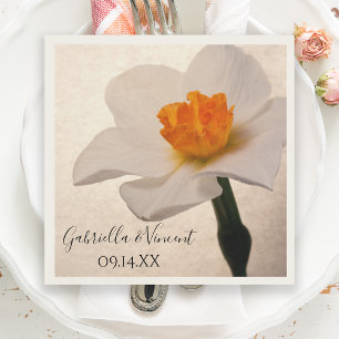 Guardanapo De Papel Casamento Daffodil Primavera Branco