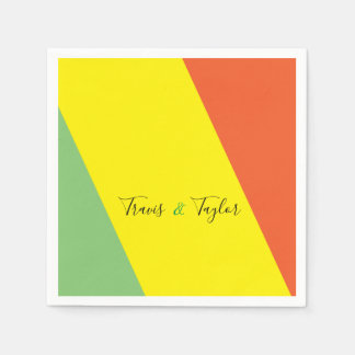 Guardanapo De Papel Casamento das Cores de Verão Brilhante