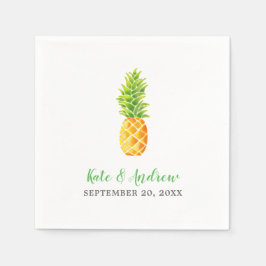 Guardanapo De Papel Casamento de Abacaxi de Aquarela