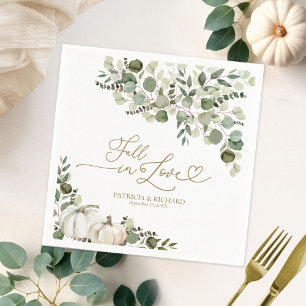 Guardanapo De Papel Casamento de Abóbora Outono Verde