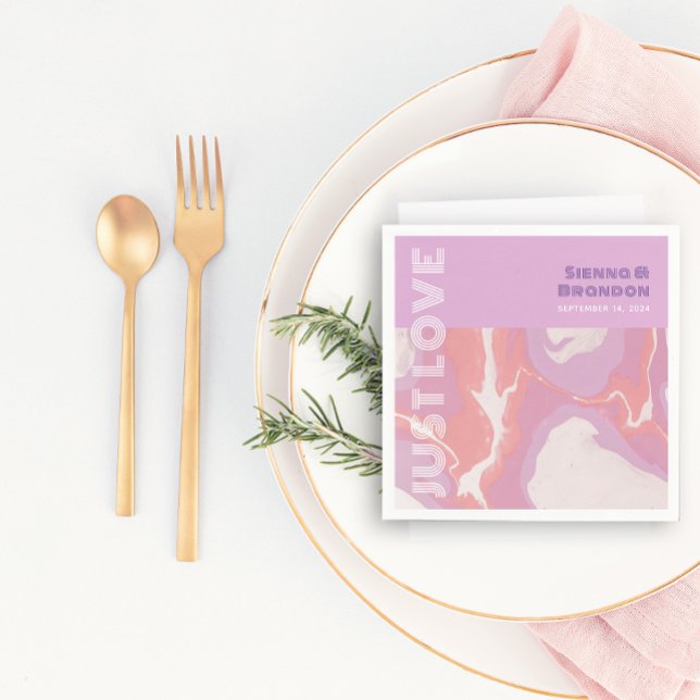 Guardanapo De Papel Casamento de Abstrato de Arte de Pastel Rosa Napki (Criador carregado)