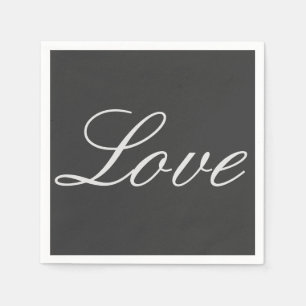 Guardanapo De Papel Casamento De Amor Com Fundo Da Cinza na moda