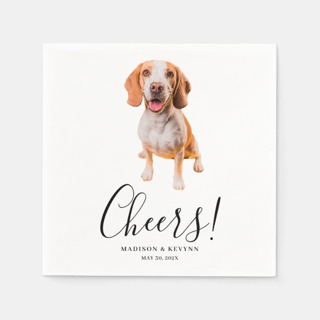 Guardanapo De Papel Casamento de Animais de Estimação  (Frente)