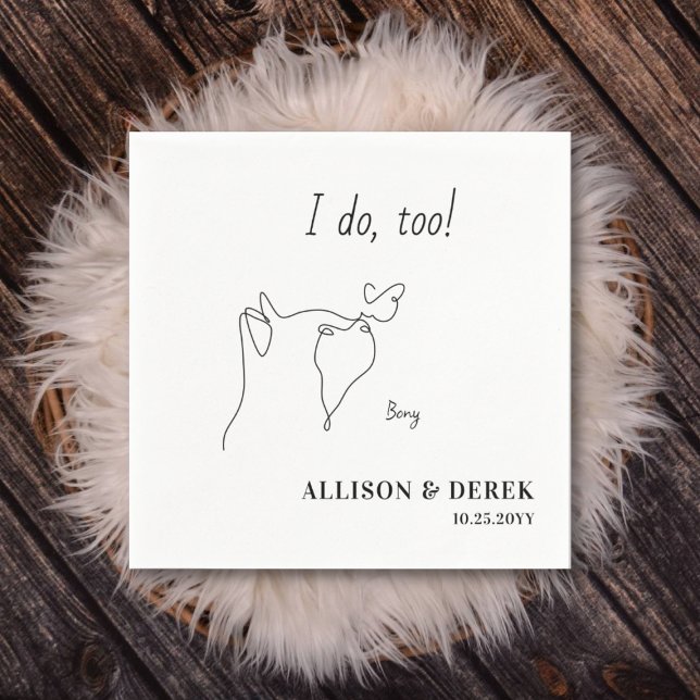 Guardanapo De Papel Casamento de animais de estimação com nomes de ani (Criador carregado)