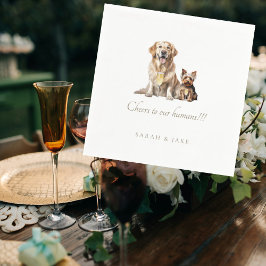 Guardanapo De Papel Casamento de animais de estimação personalizado an
