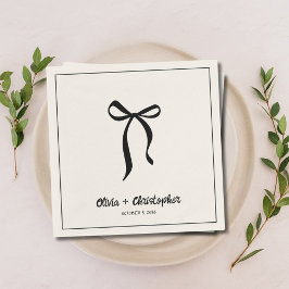 Guardanapo De Papel Casamento de Arco Negro Elegante Napkins Personali