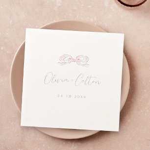 Guardanapo De Papel Casamento de Arco Redesenhado à Mão Elegante Paste